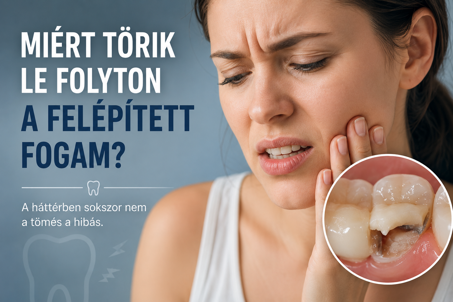 Miért törik le folyton a felépített fogam?