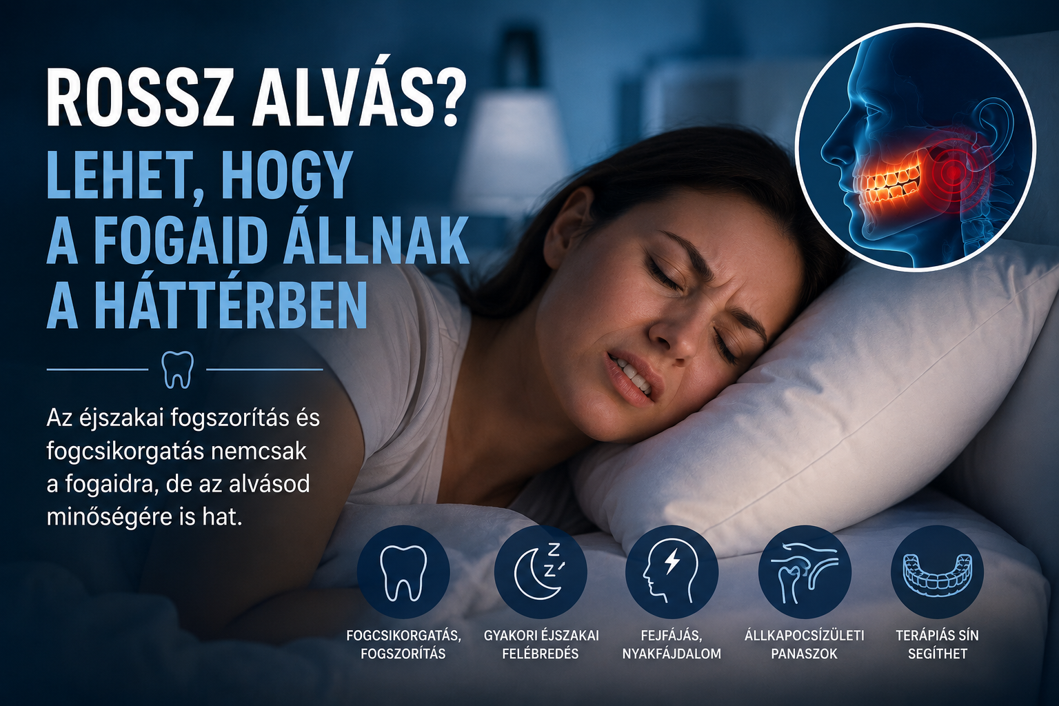 Rossz alvás? Lehet, hogy a fogaid állnak a háttérben